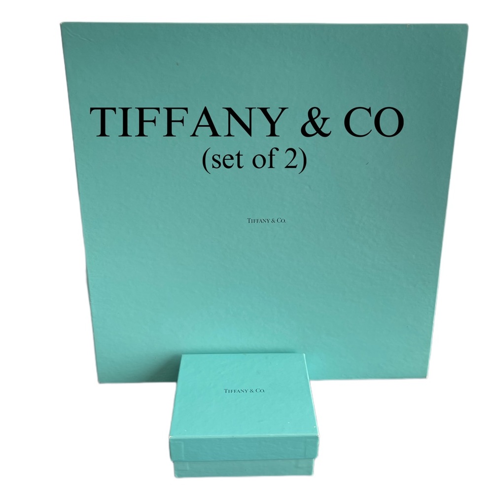 TIFFANY & CO Set of 2 Jewelry Storage Display Boxes